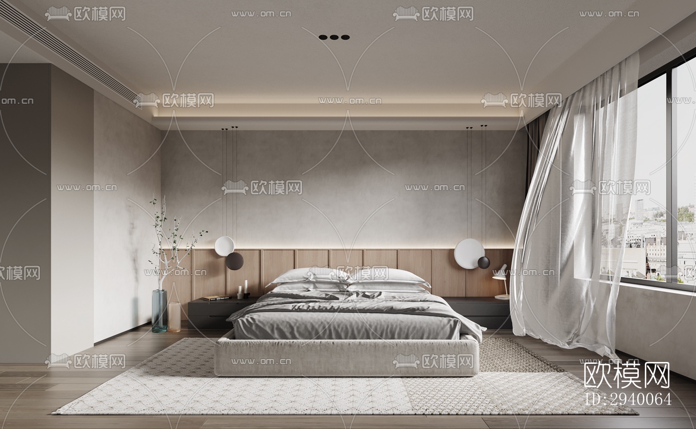 侘寂平层效果图下载（渲染图11）