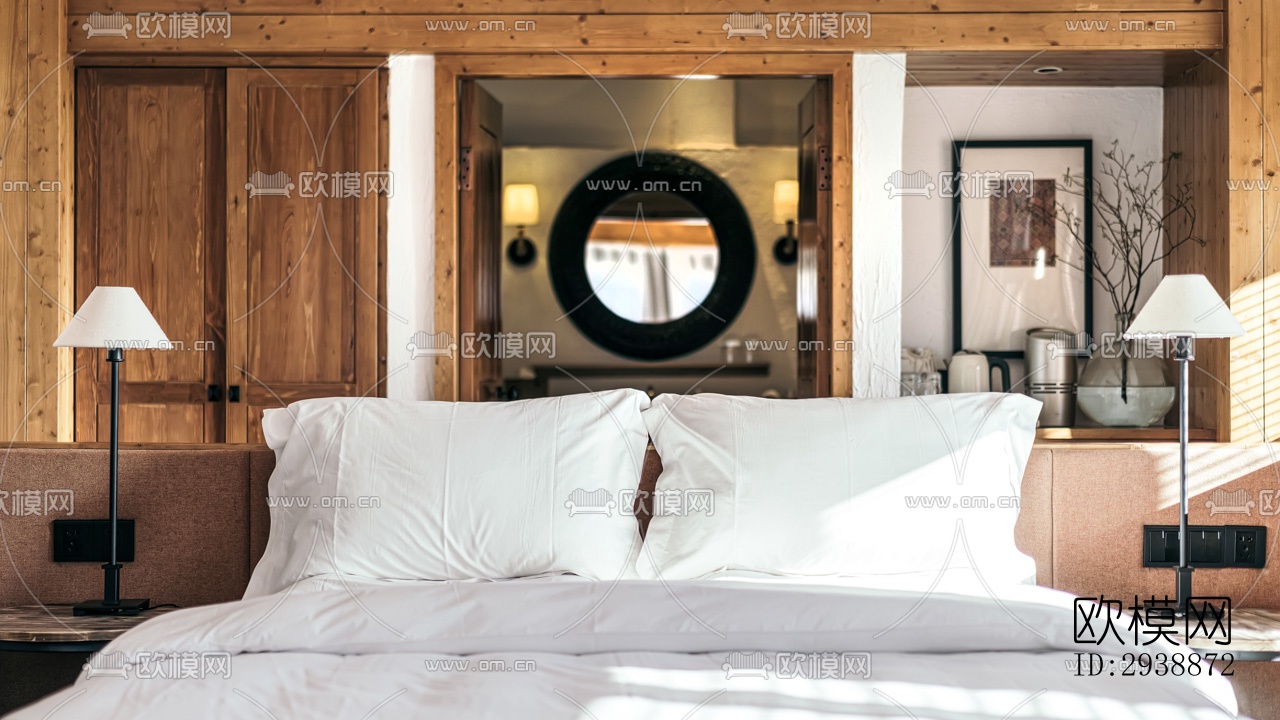 中式酒店民宿效果图下载（渲染图16）