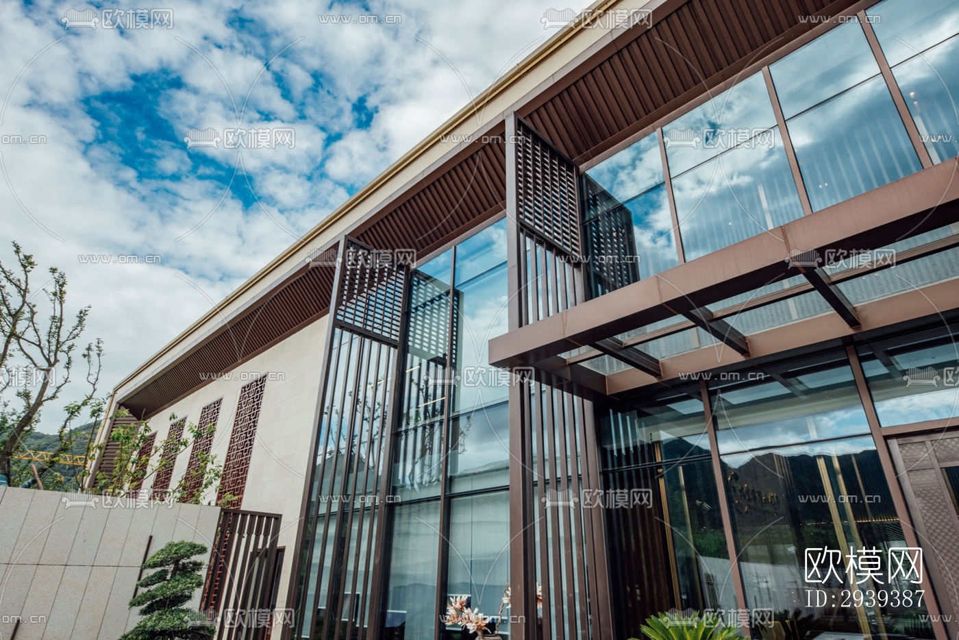 新中式酒店民宿效果图下载（渲染图11）