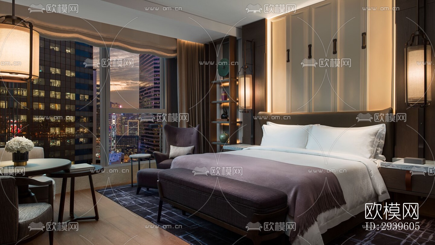 现代酒店民宿效果图下载（渲染图9）