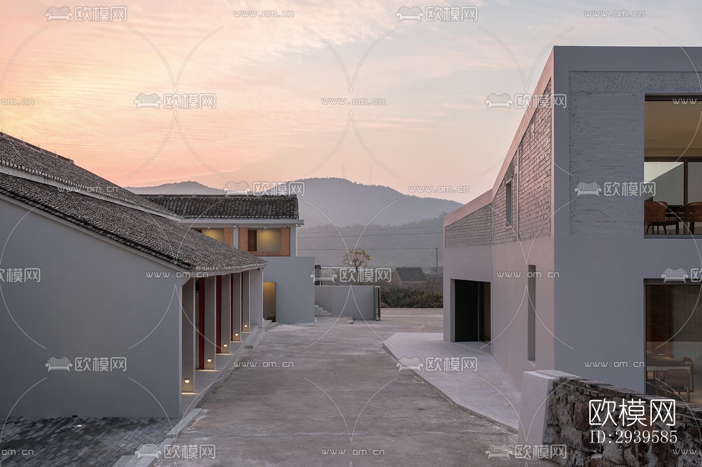 现代酒店民宿效果图下载（渲染图10）