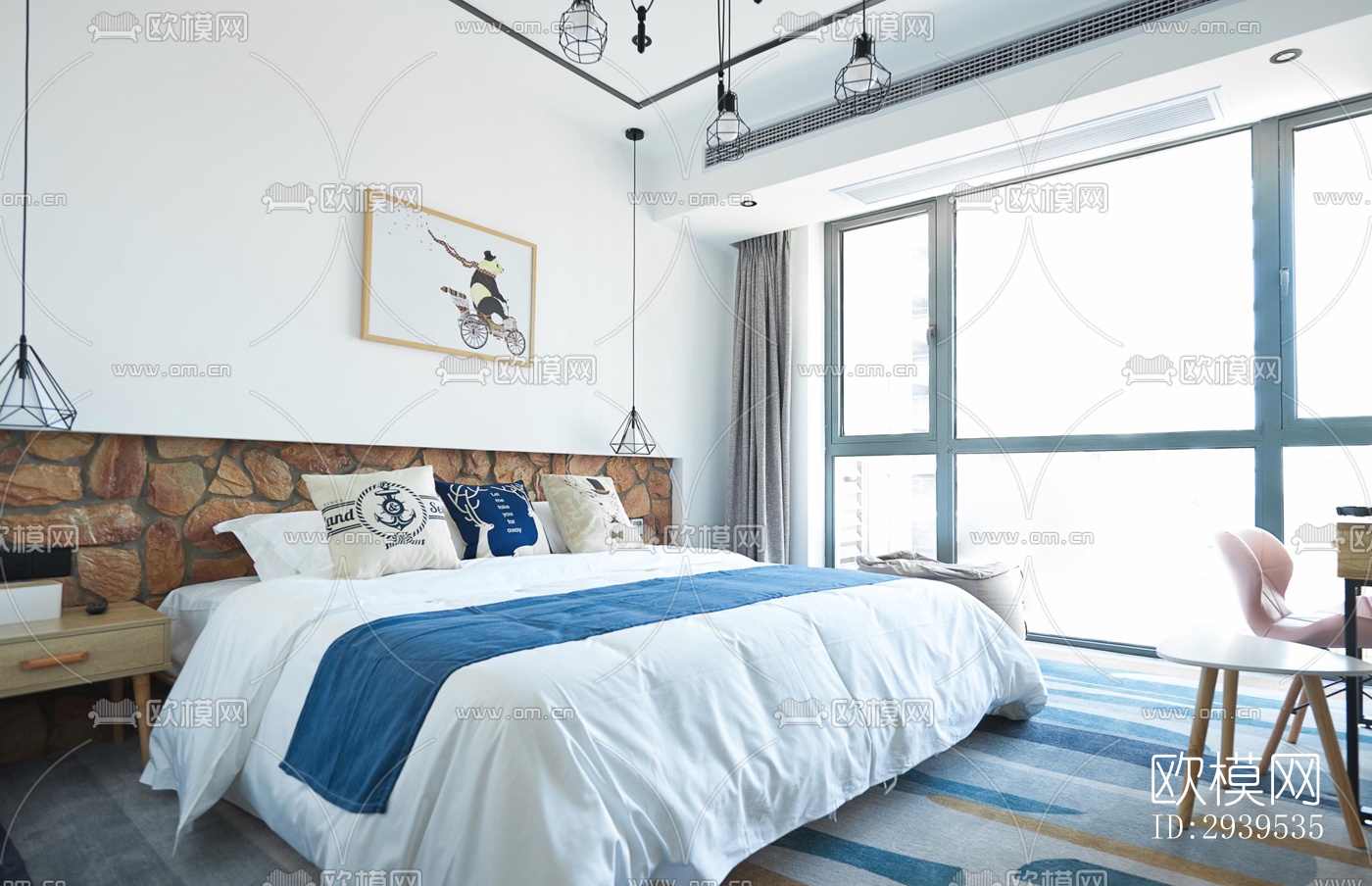 现代酒店民宿效果图下载（渲染图14）