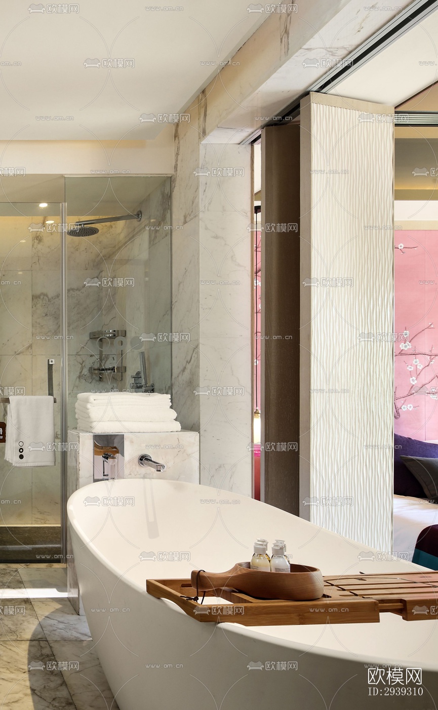 新中式酒店民宿效果图下载（渲染图1）