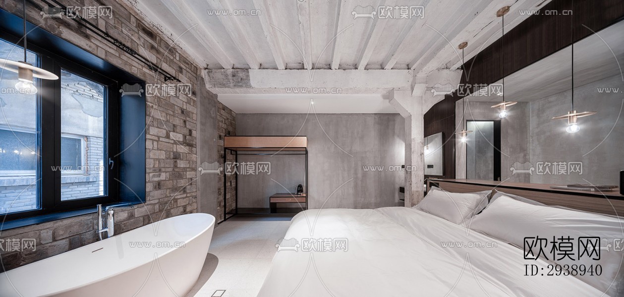 中式酒店民宿效果图下载（渲染图17）