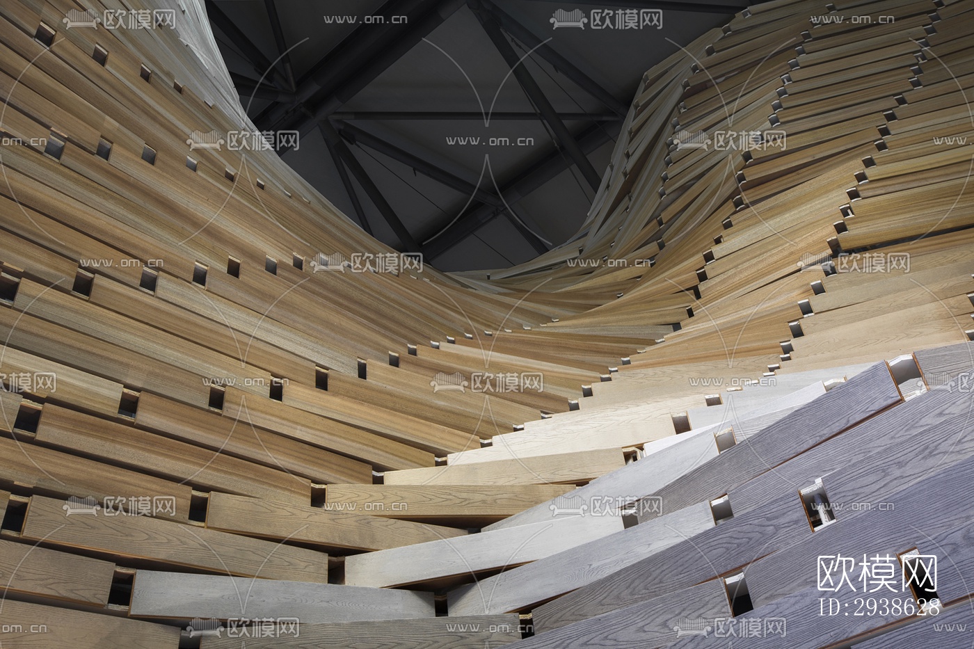 现代展览展厅效果图下载（渲染图4）