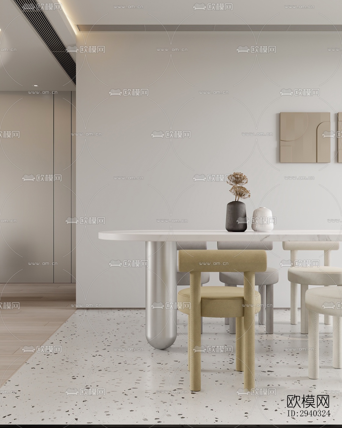 现代平层效果图下载（渲染图15）