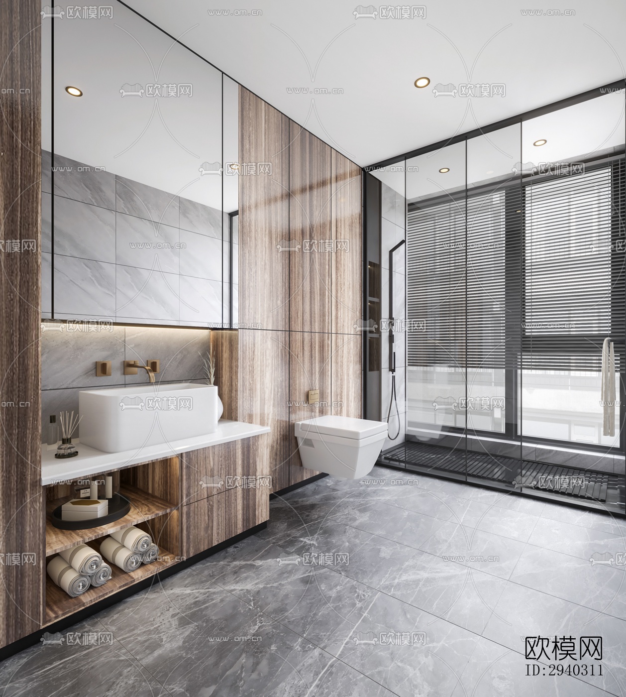 现代平层效果图下载（渲染图5）