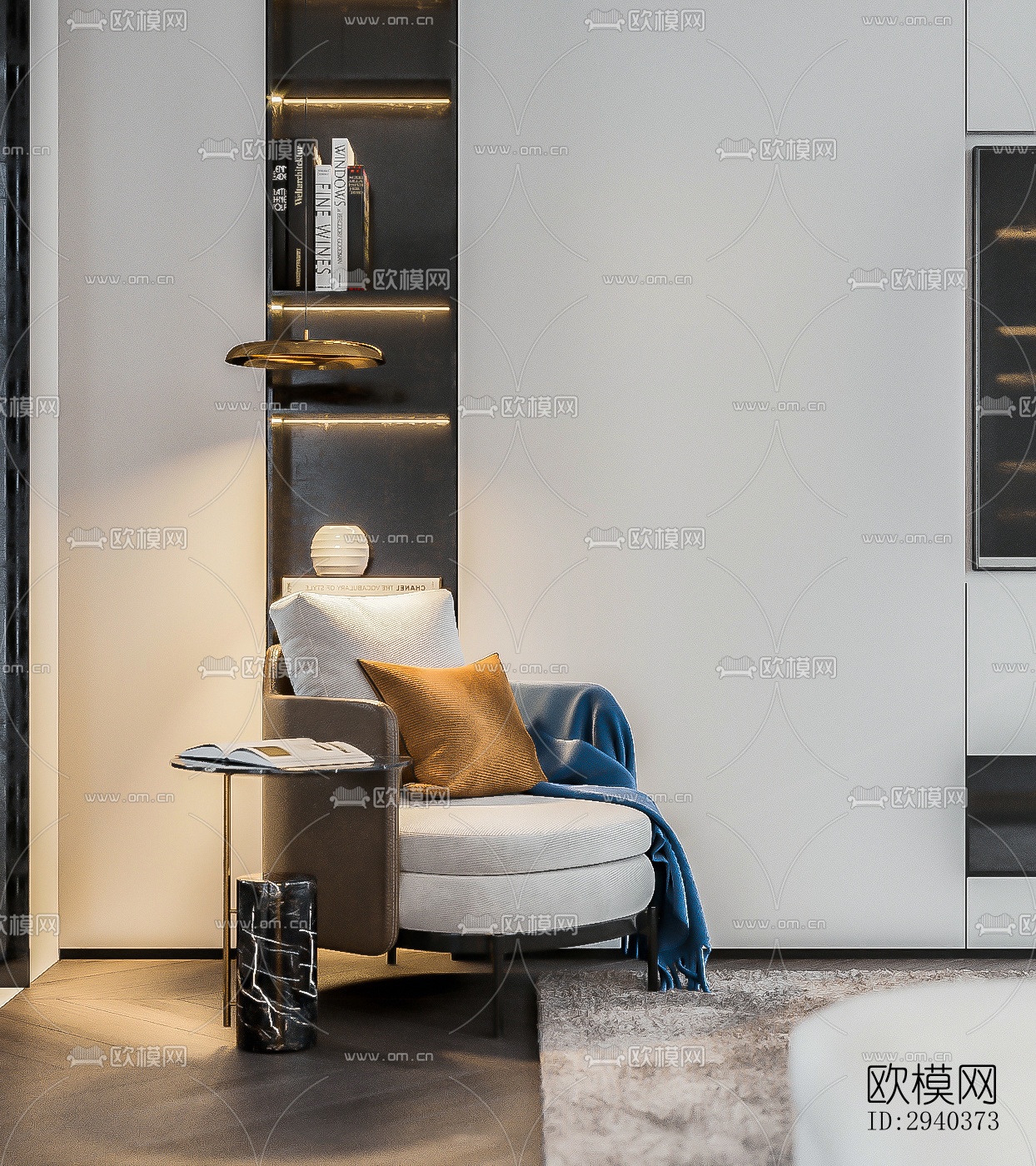 现代平层效果图下载（渲染图2）