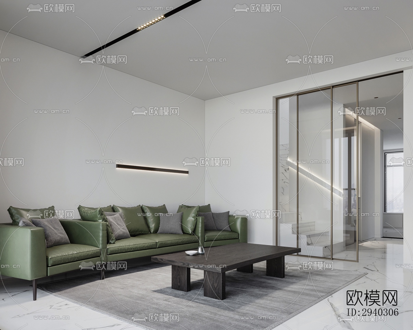 现代平层效果图下载（渲染图12）