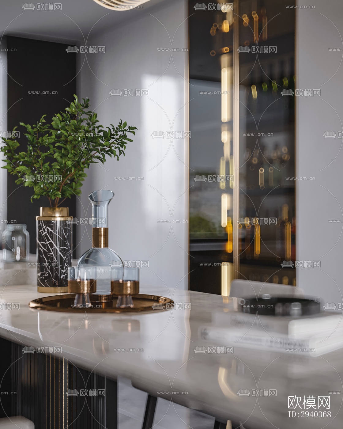 现代平层效果图下载（渲染图2）