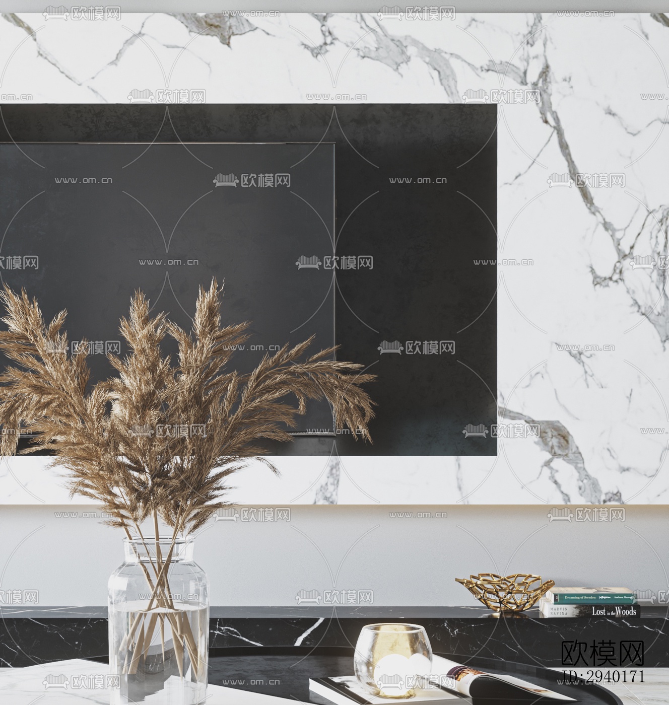 新中式平层效果图下载（渲染图16）