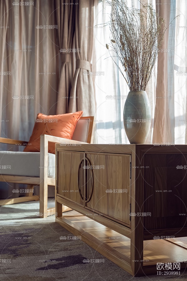 中式酒店民宿效果图下载（渲染图20）