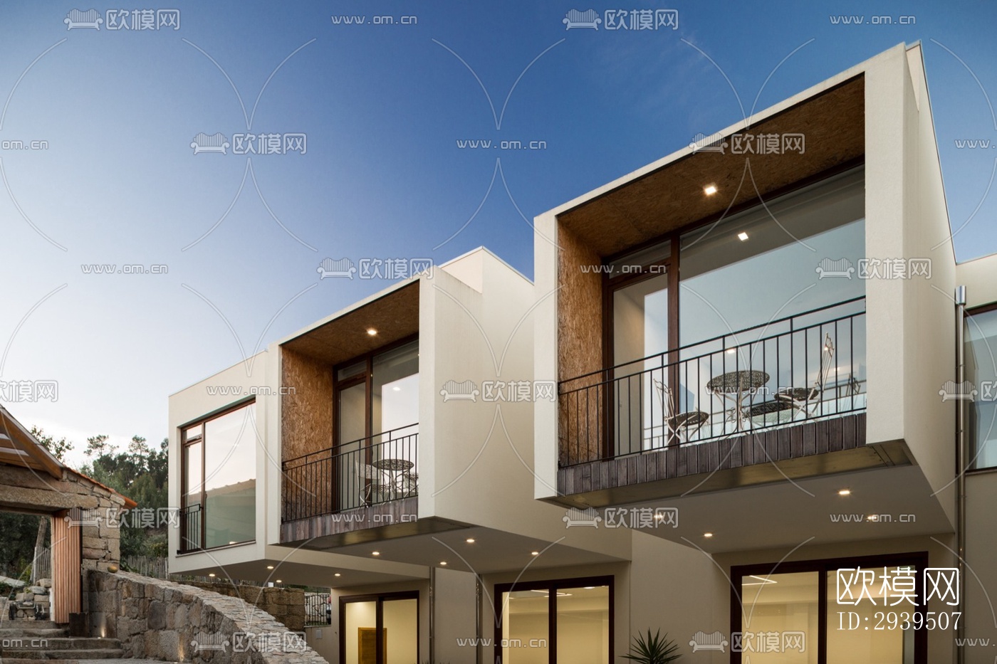 现代酒店民宿效果图下载（渲染图12）