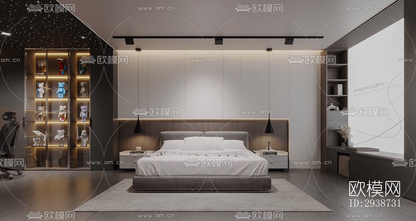 现代展览展厅效果图下载（渲染图15）