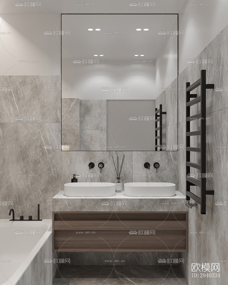 现代平层效果图下载（渲染图14）