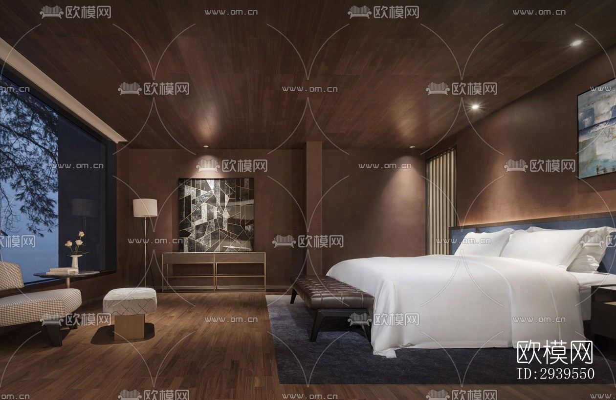 现代酒店民宿效果图下载（渲染图4）