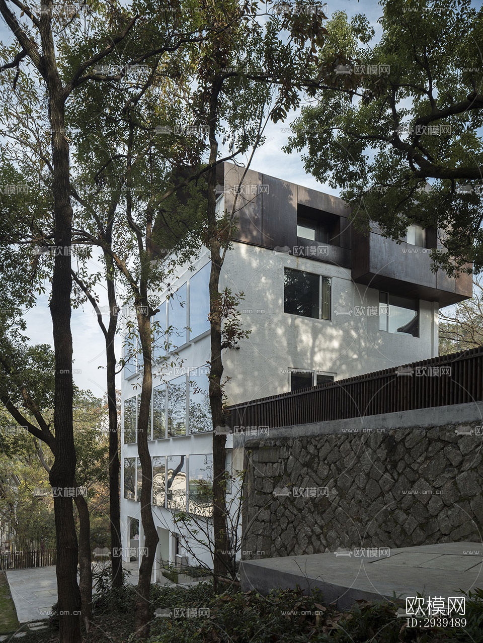 现代酒店民宿效果图下载（渲染图2）