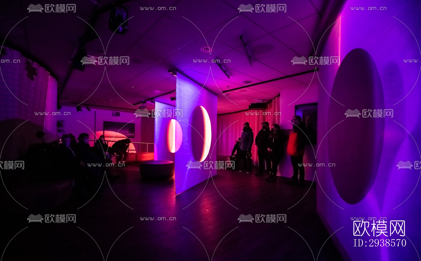 工业风展览展厅效果图下载（渲染图2）