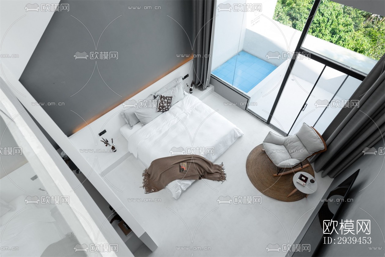 现代酒店民宿效果图下载（渲染图13）