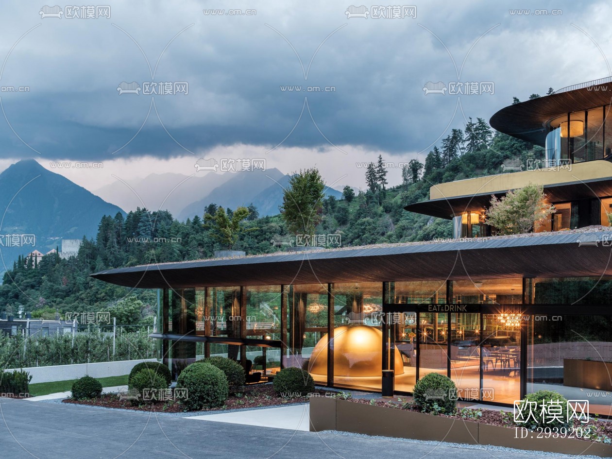 后现代酒店民宿效果图下载（渲染图4）