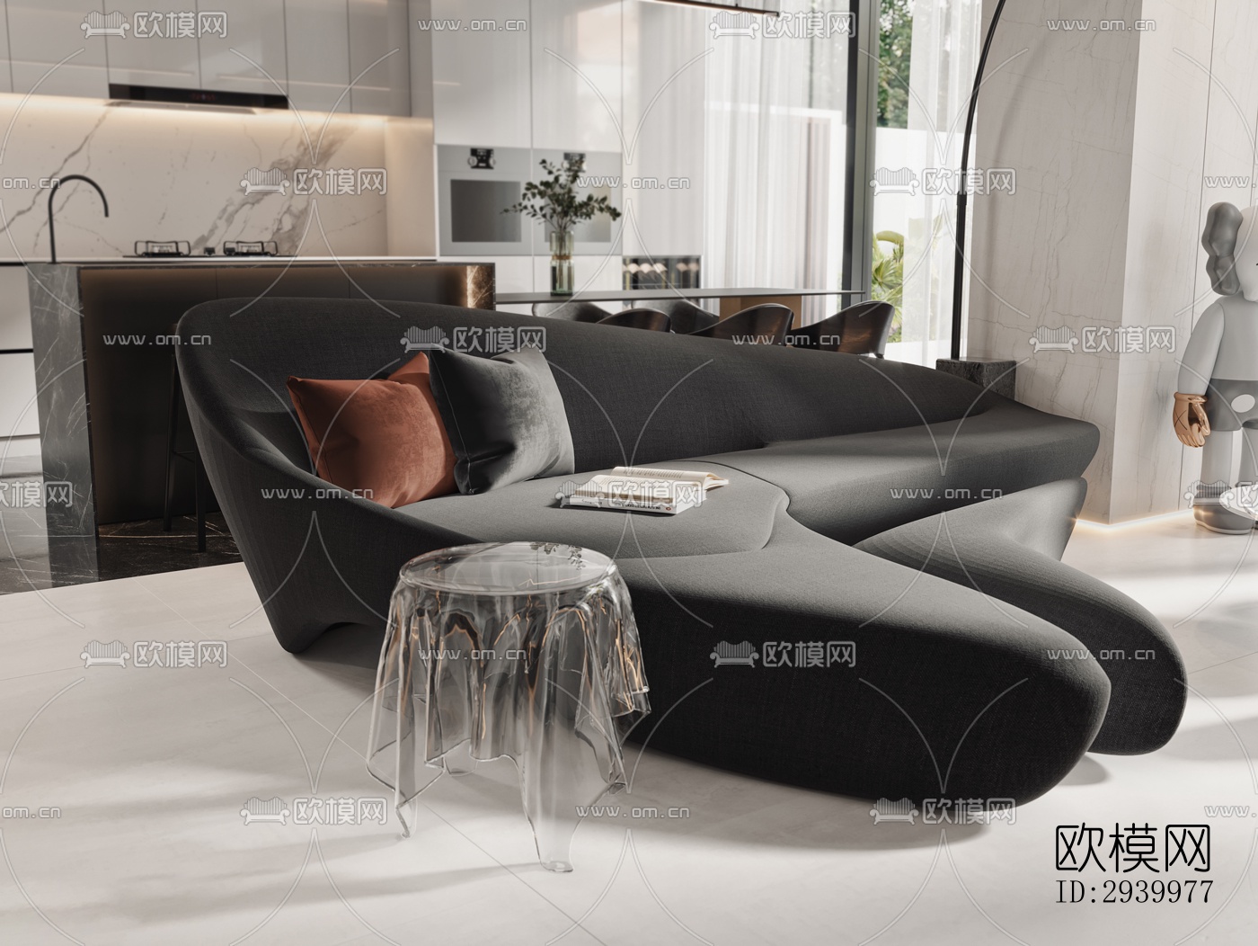 现代复式效果图下载（渲染图15）