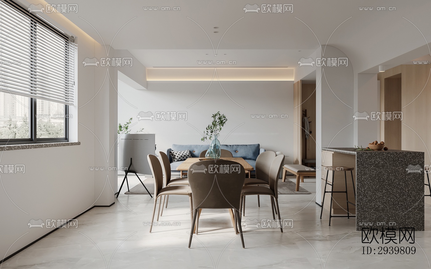 北欧公寓效果图下载（渲染图7）