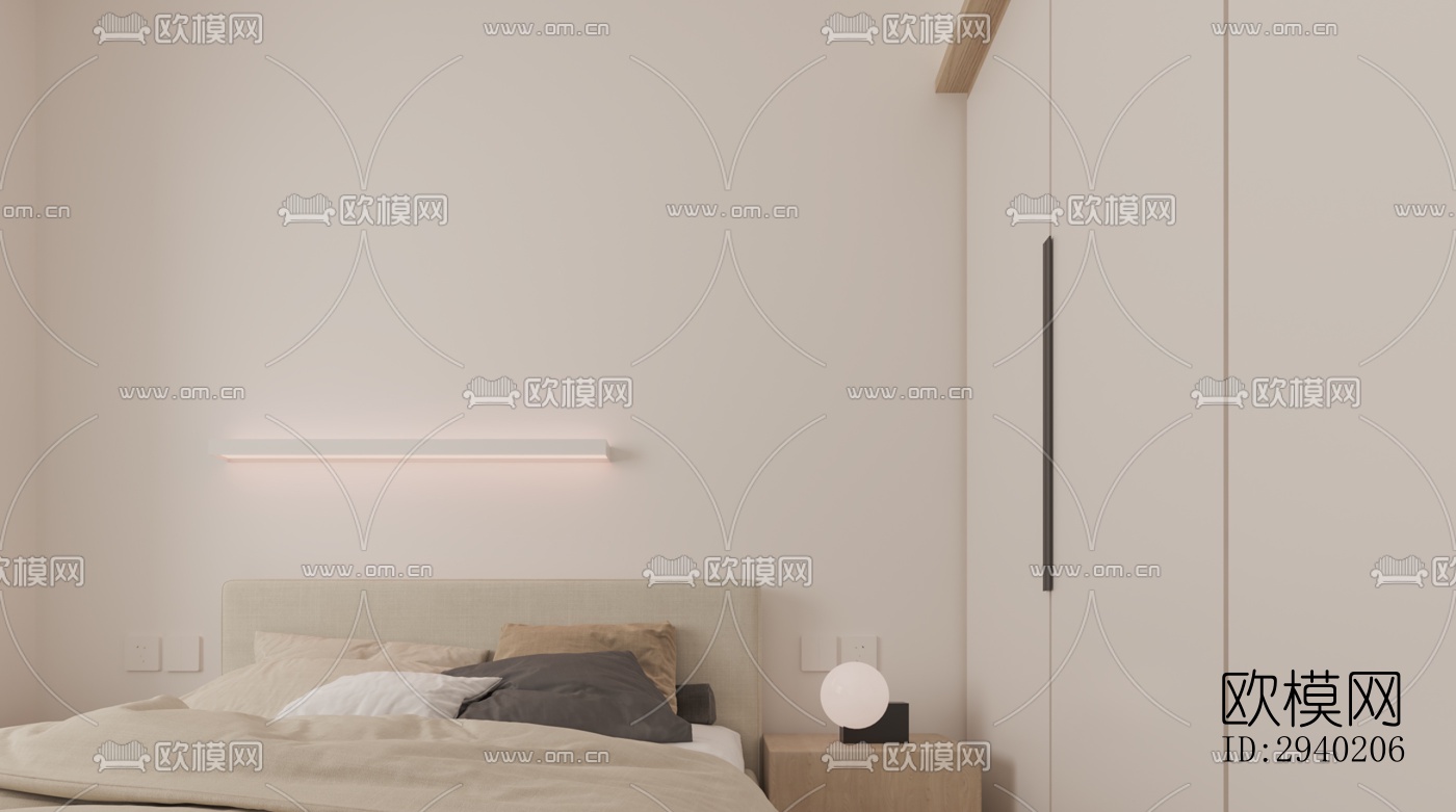 日式平层效果图下载（渲染图5）