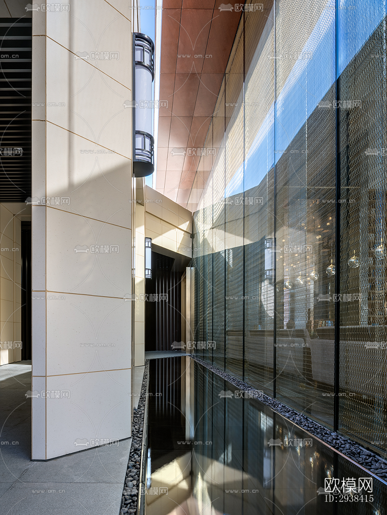 新中式售楼处效果图下载（渲染图15）