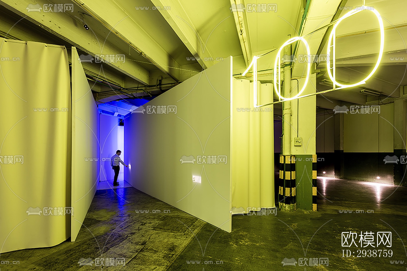 现代展览展厅效果图下载（渲染图13）