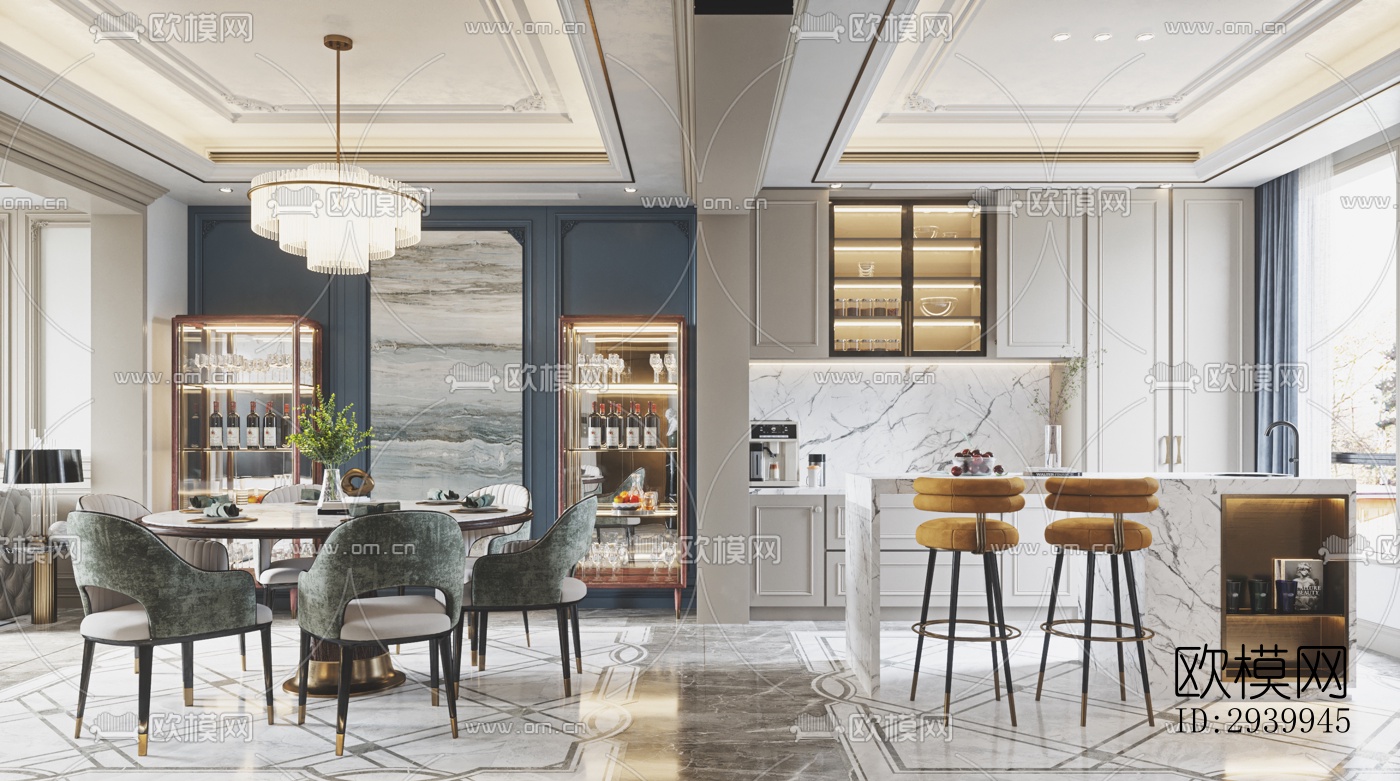 欧式复式效果图下载（渲染图16）