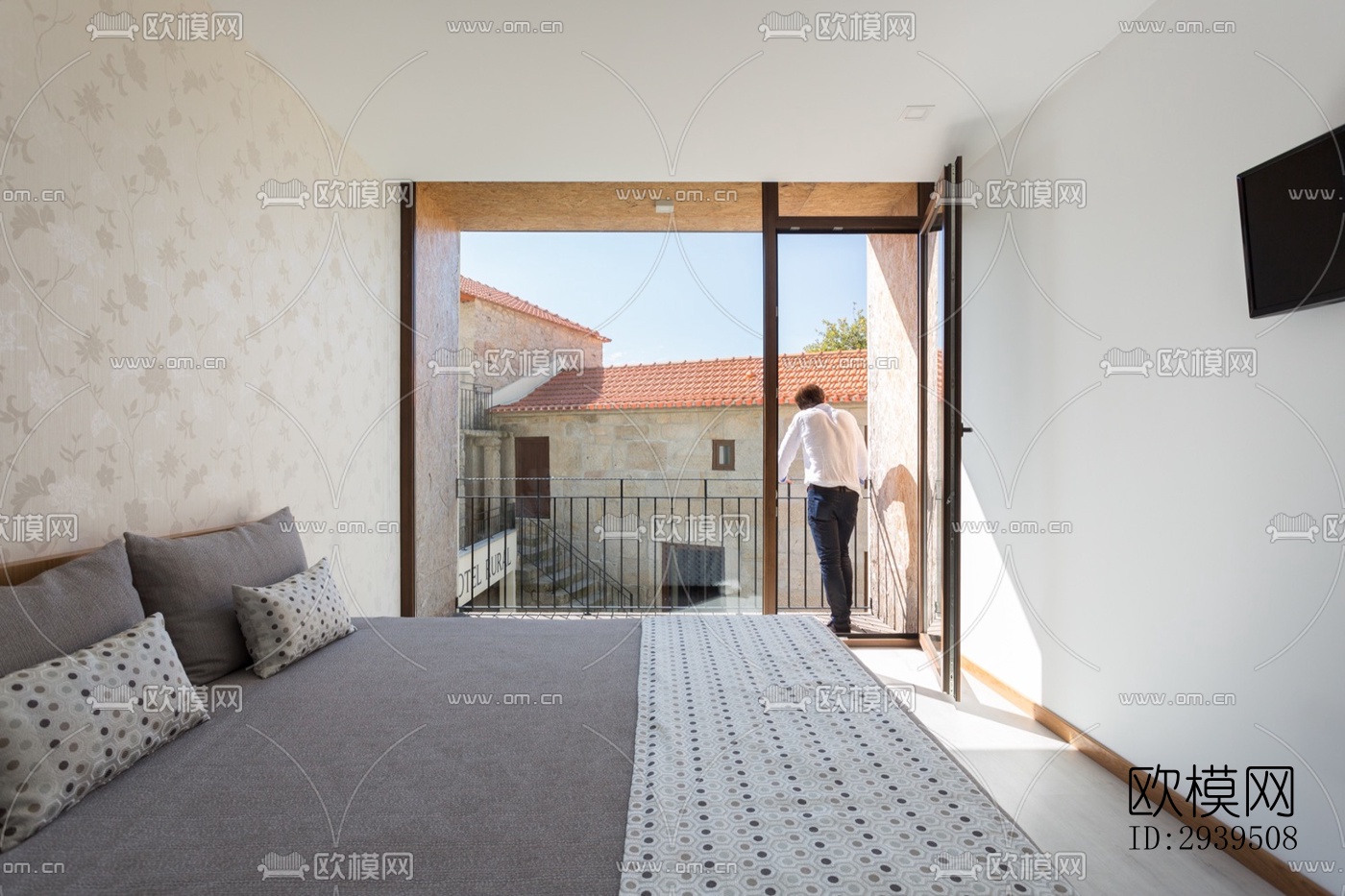 现代酒店民宿效果图下载（渲染图10）