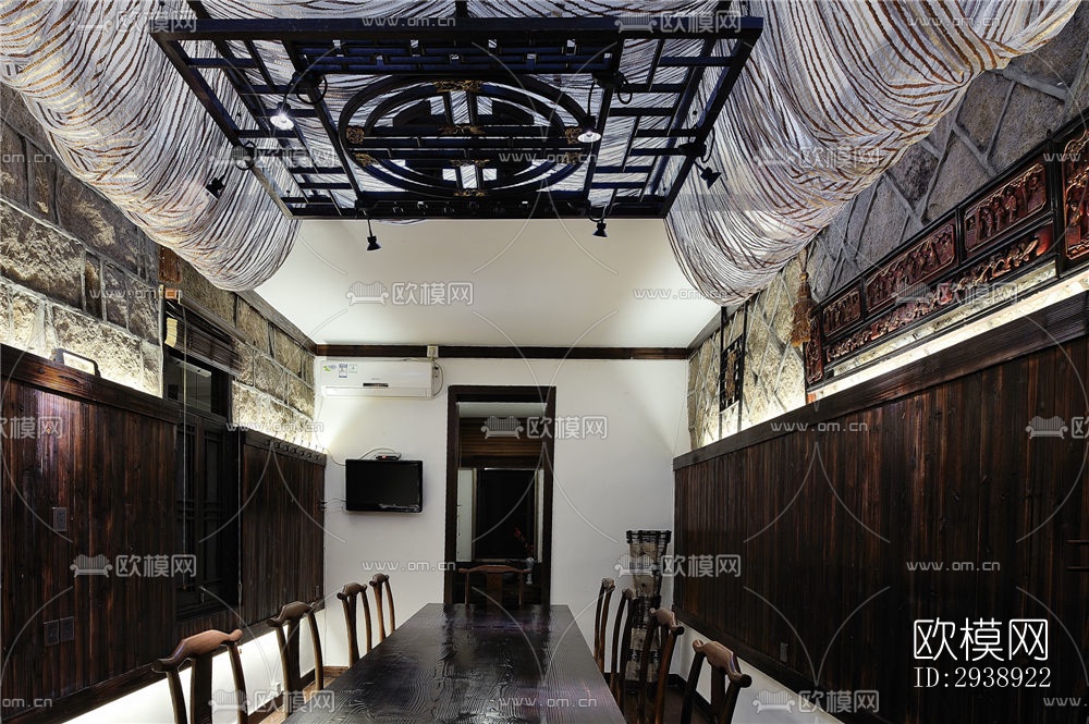 中式酒店民宿效果图下载（渲染图14）