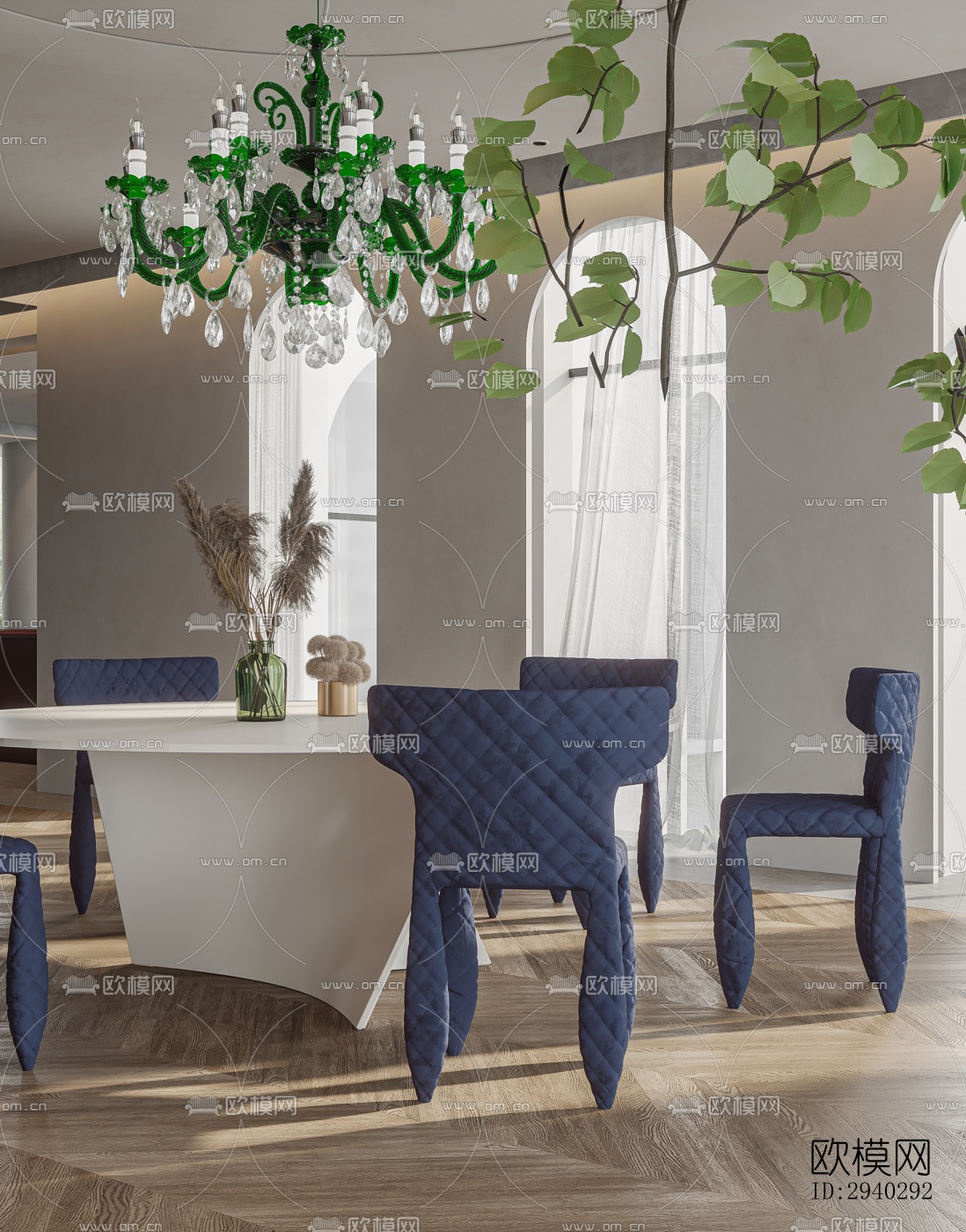 现代平层效果图下载（渲染图5）