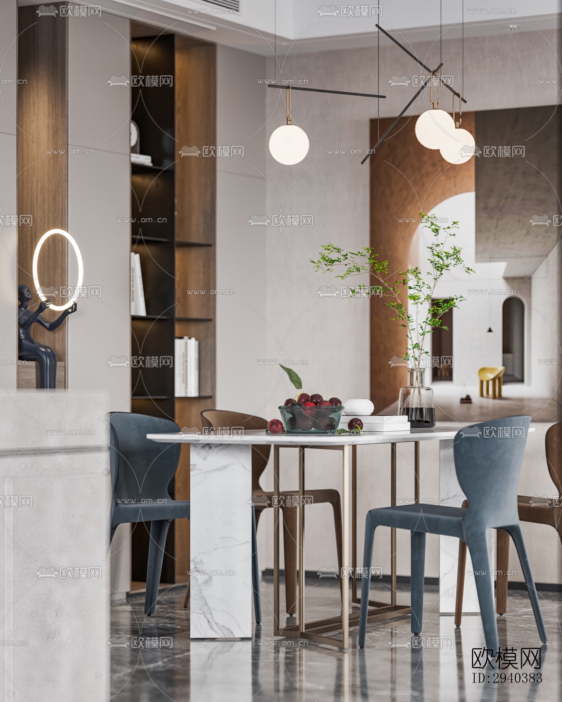 现代平层效果图下载（渲染图9）