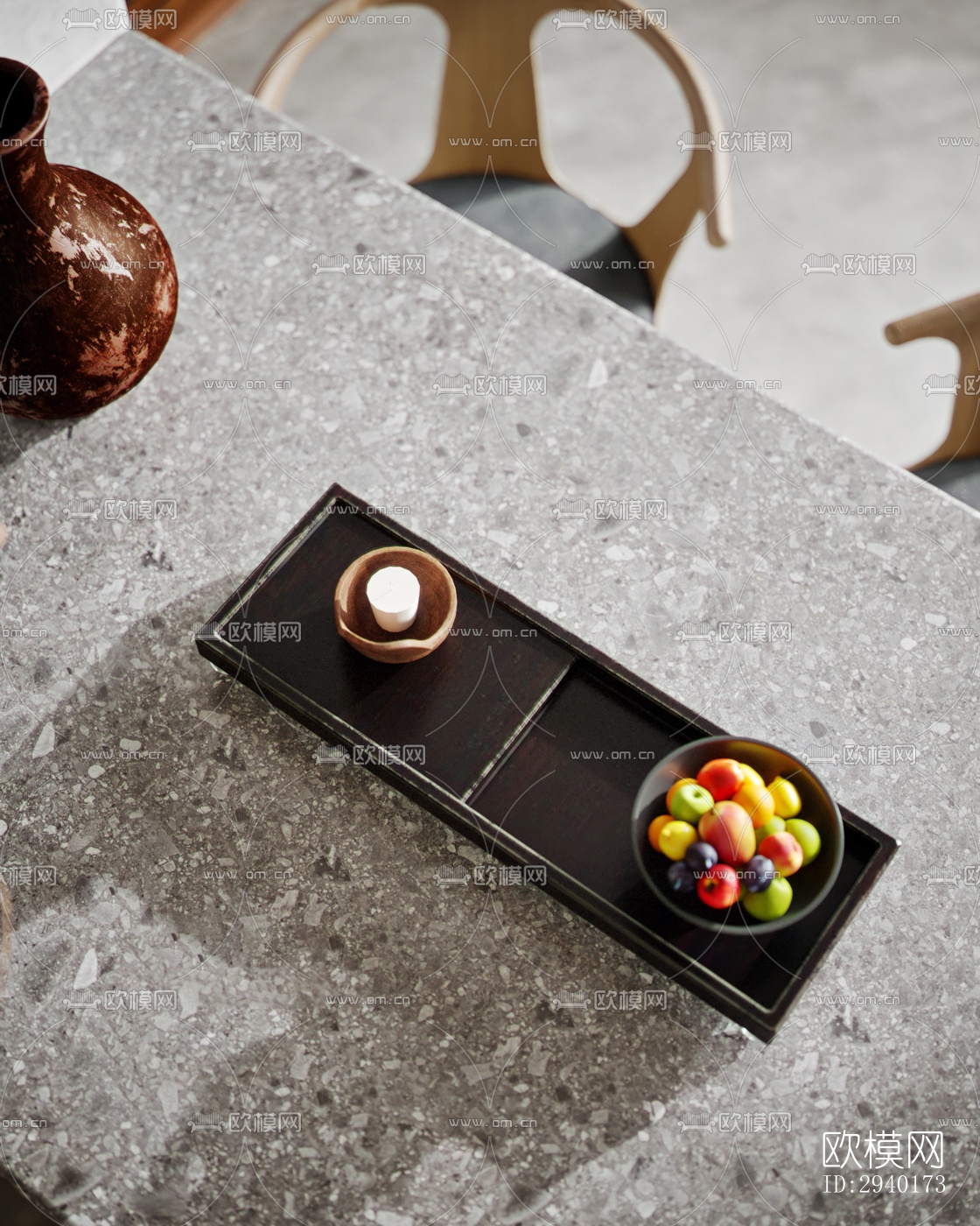 新中式平层效果图下载（渲染图10）