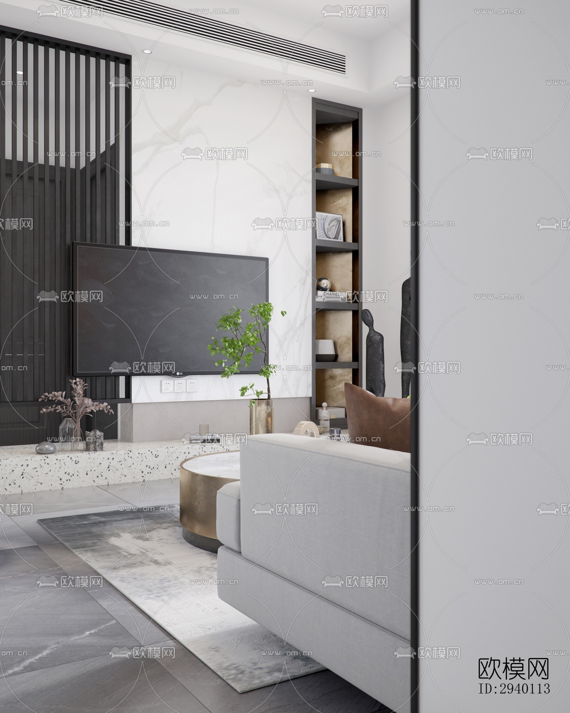 北欧平层效果图下载（渲染图7）