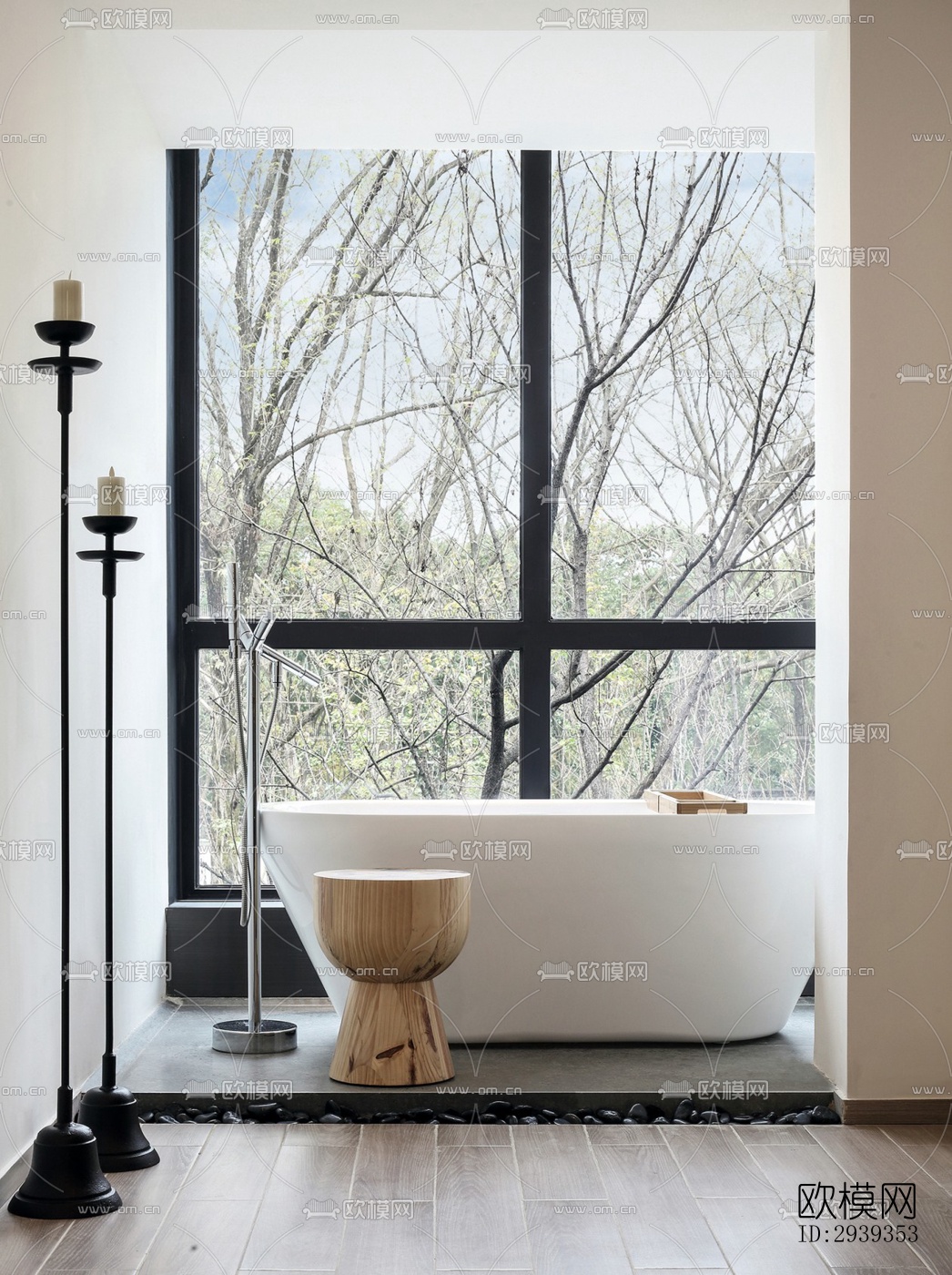 新中式酒店民宿效果图下载（渲染图8）