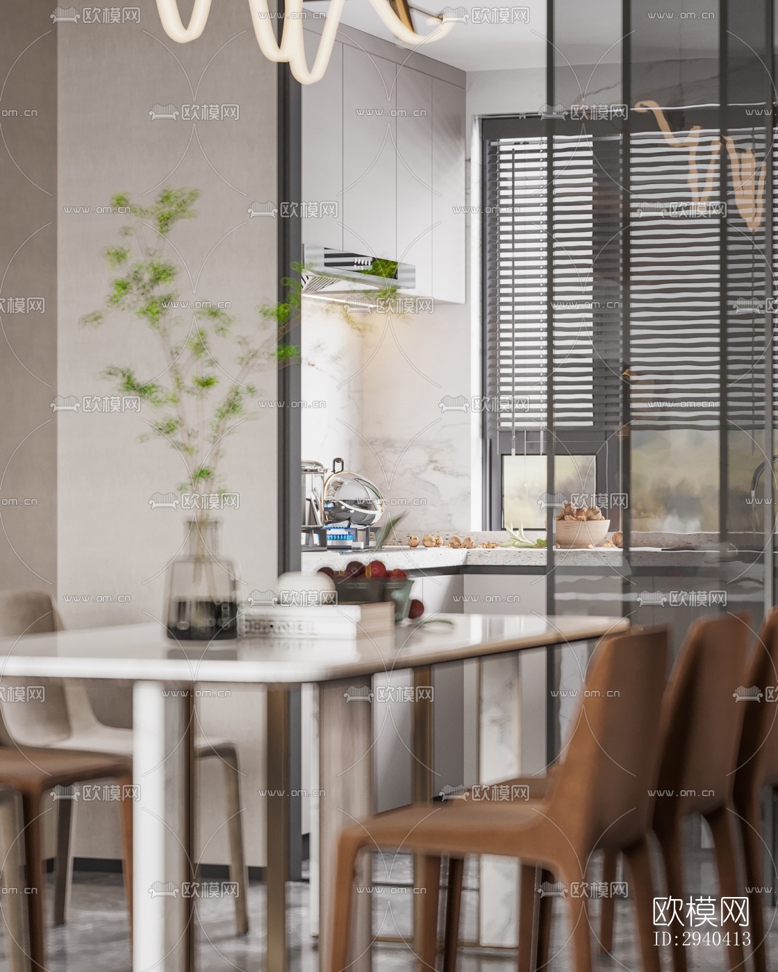 现代平层效果图下载（渲染图5）