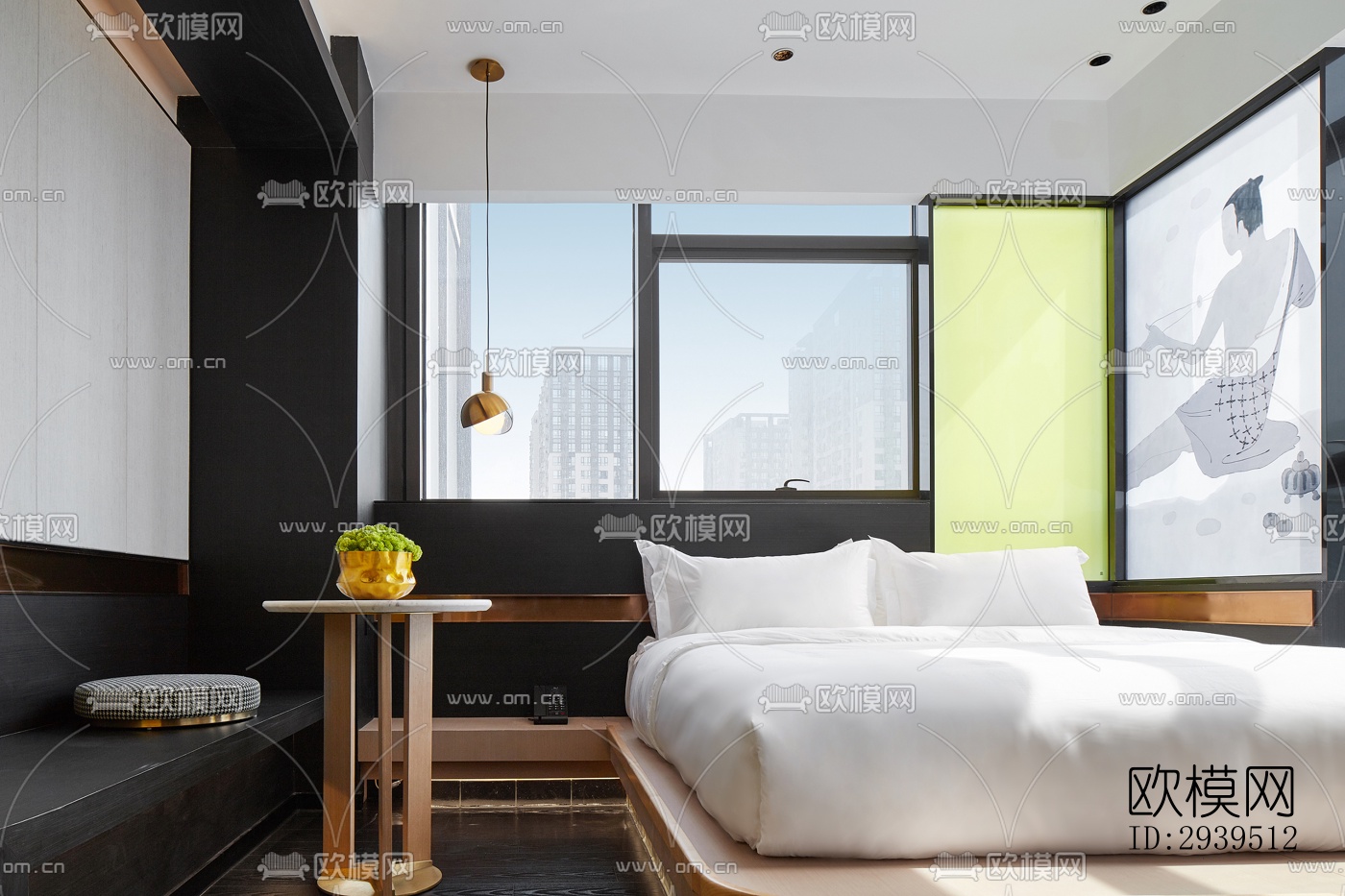 现代酒店民宿效果图下载（渲染图18）