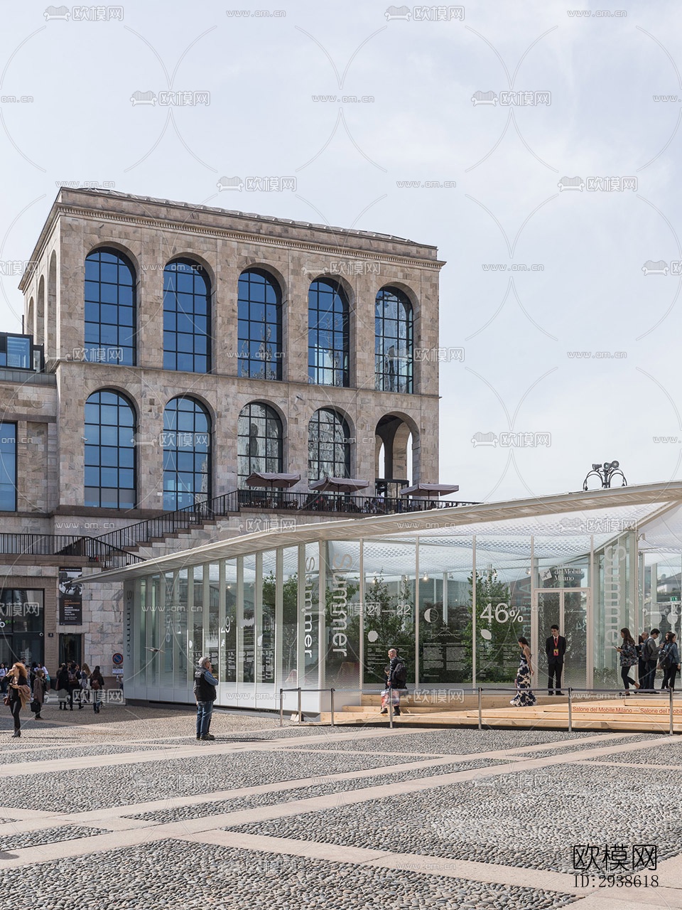 法式展览展厅效果图下载（渲染图11）