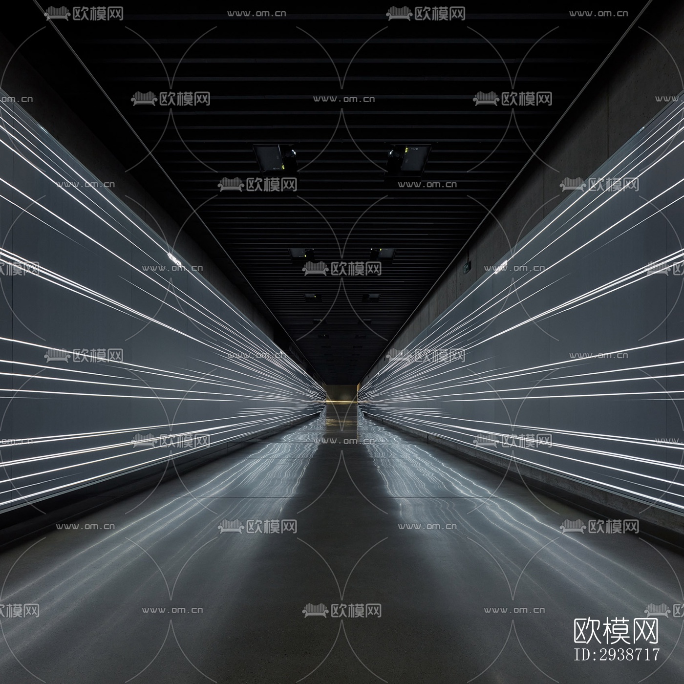 现代展览展厅效果图下载（渲染图12）