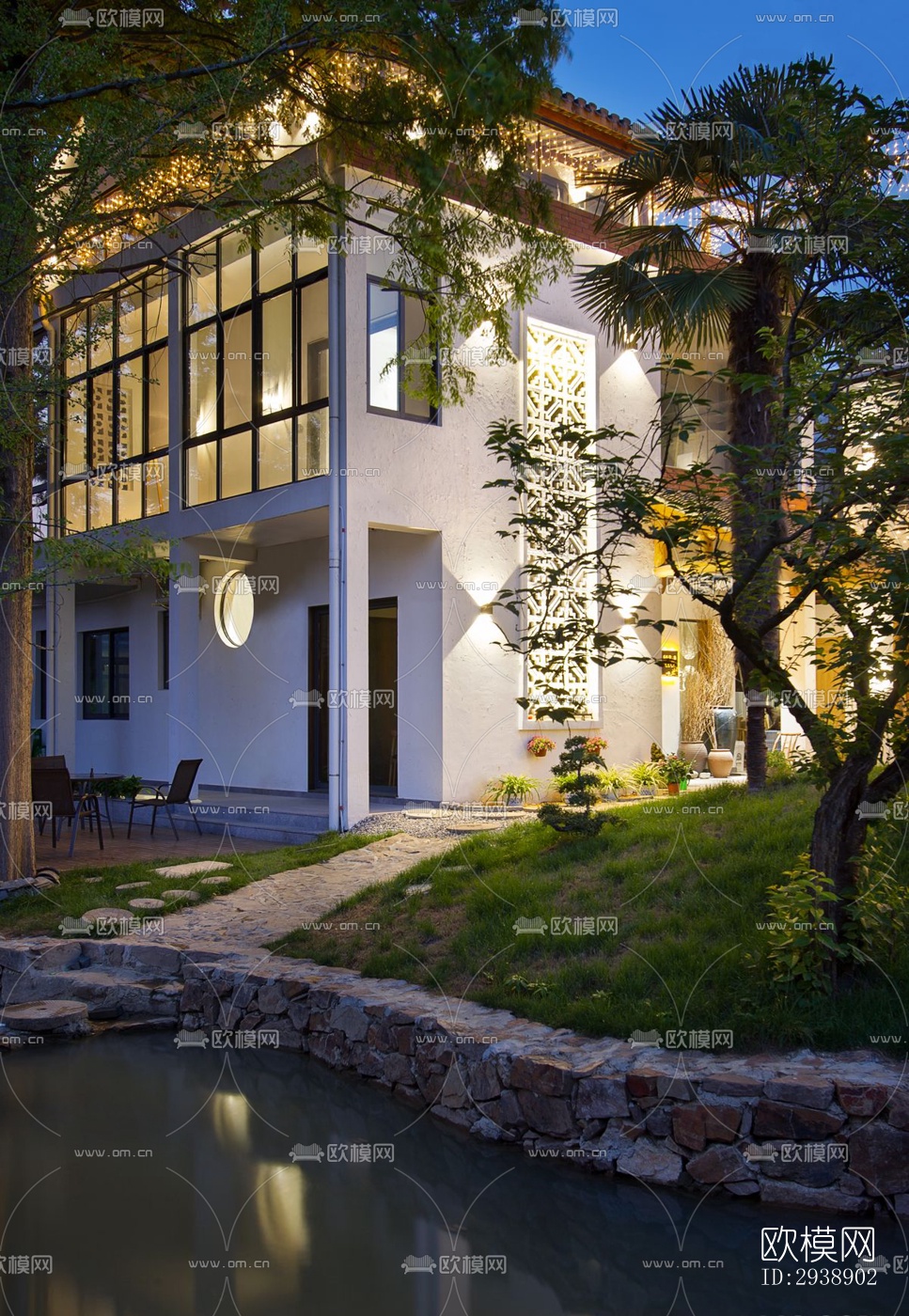 中式酒店民宿效果图下载（渲染图19）