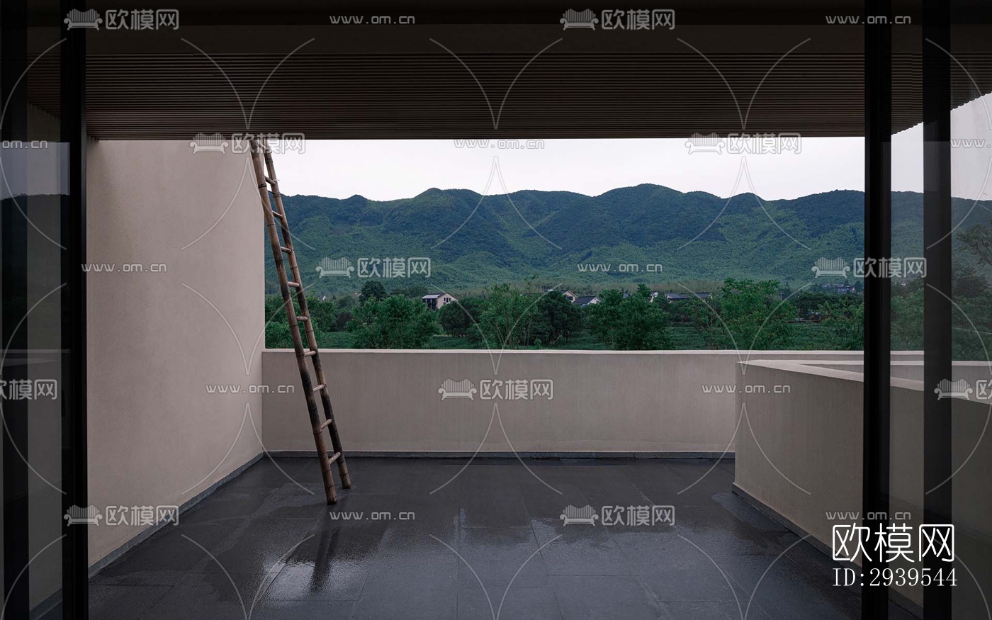 现代酒店民宿效果图下载（渲染图1）