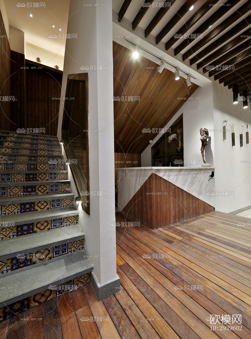 现代酒店民宿效果图下载（渲染图2）