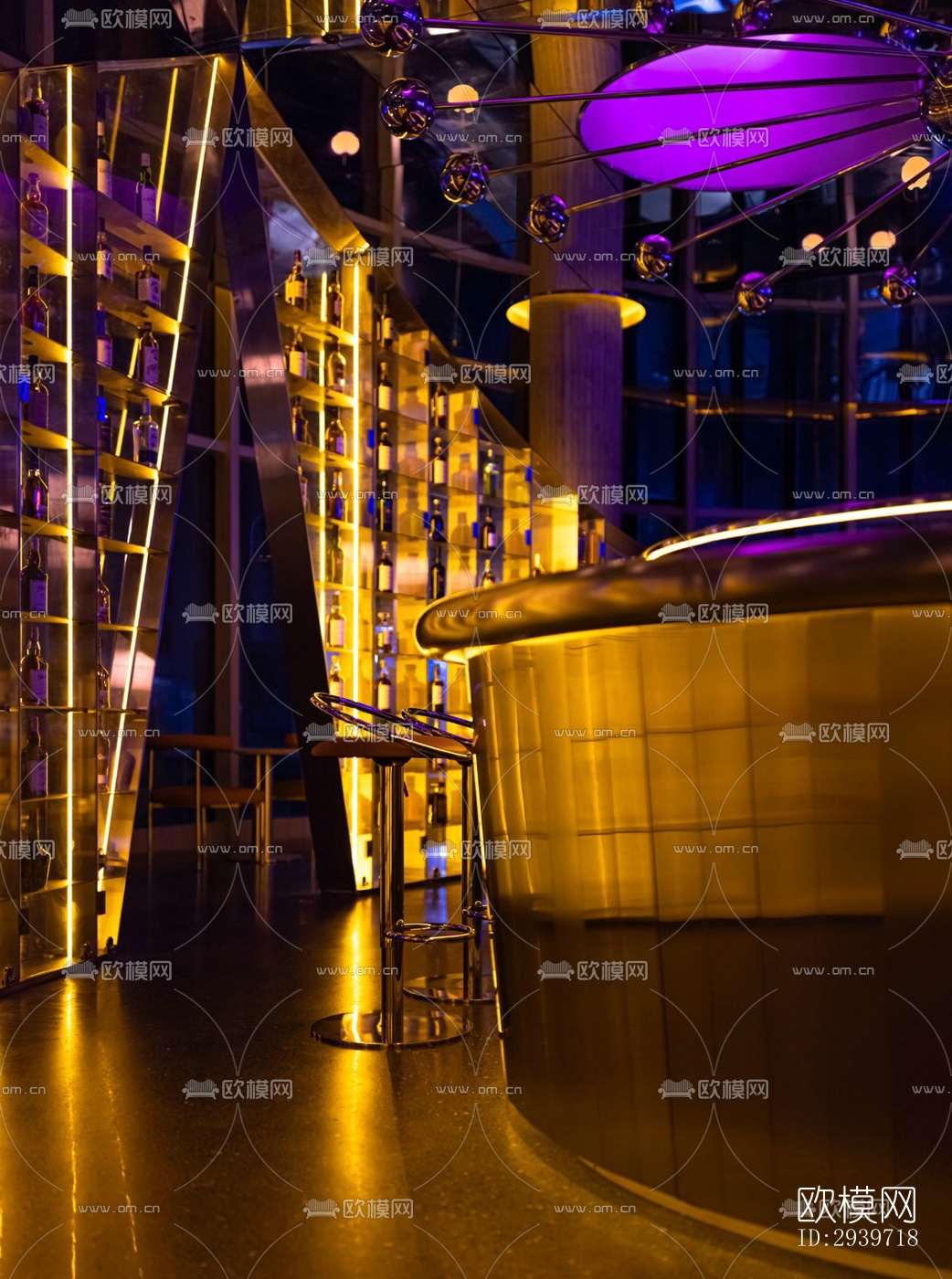 工业风酒吧效果图下载（渲染图1）