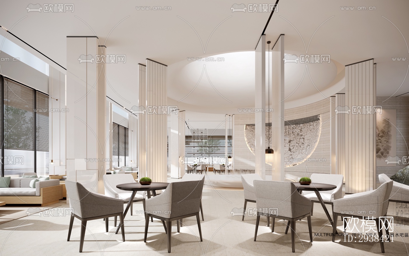 新中式售楼处效果图下载（渲染图18）