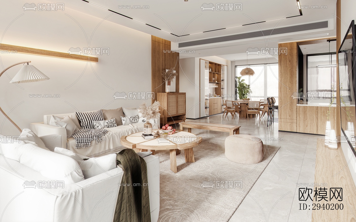 日式平层效果图下载（渲染图8）