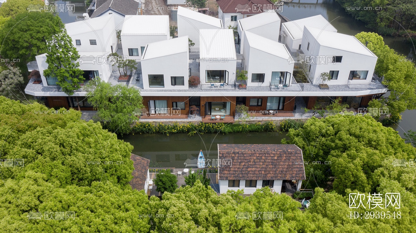 现代酒店民宿效果图下载（渲染图14）