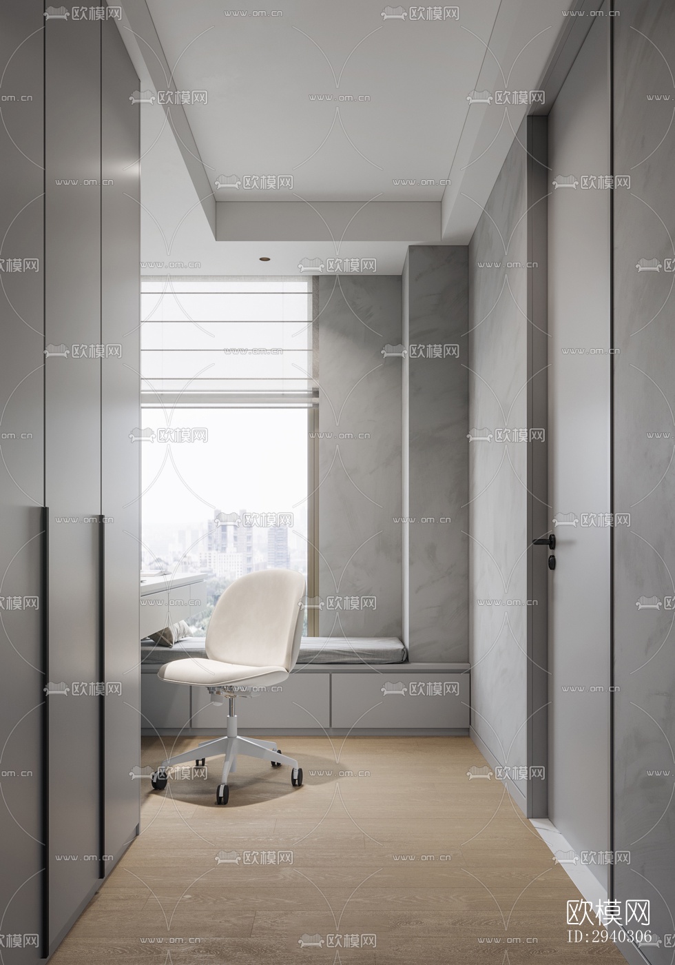 现代平层效果图下载（渲染图3）