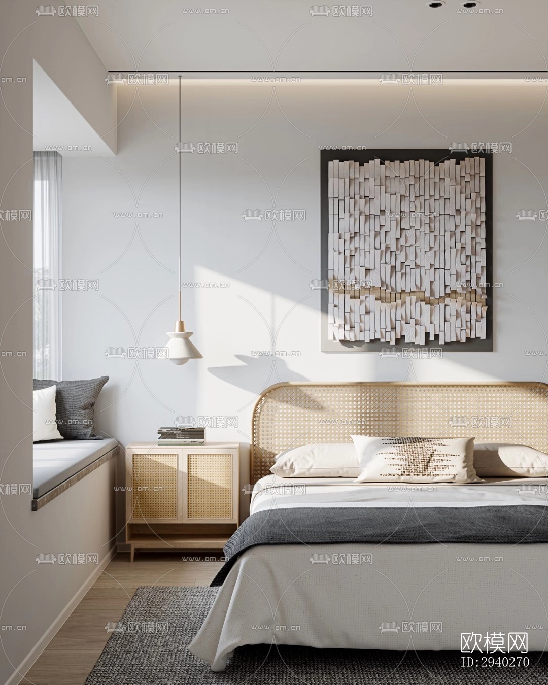 现代平层效果图下载（渲染图8）